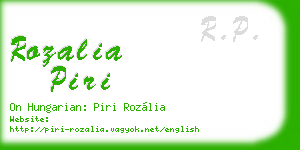 rozalia piri business card